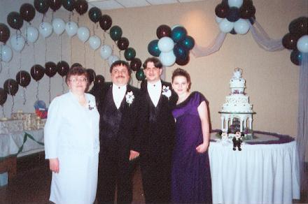 Jeanette with her family on Terry Jr's wedding day