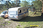 The back of the caravan.