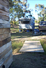 Walkway from Bathroom to Caravan.