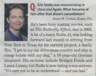 USAToday Weekend clipping from Who's News, 11/03/02 - thanks to Doris for sending the scanned clipping and for sending in the question.