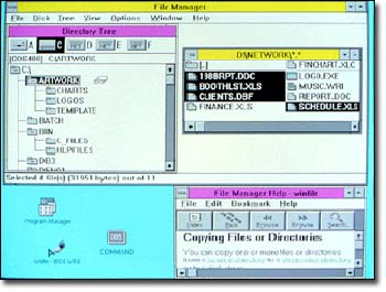 Windows 3.0's new File Manager