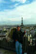 Laurent in front of Eiffel Tower (Seen from top of Arc de Triomphe)