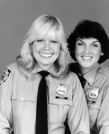 The gals pose [How CUTE is she in that little cop uniform!]