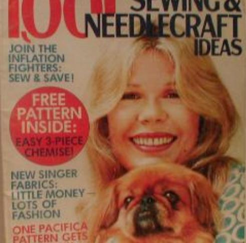 1001 Sewing and Needlecraft Ideas, 1975- Cute as a button! (Not to mention the dog! :P)