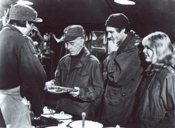 (1978) From 'Dear Sis' "Is that beef?" "No it's egg" "I thought it was cabbage" "Actually Sirs, that's the potato"