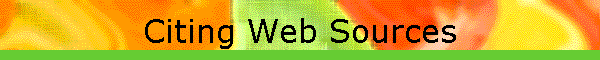 Citing Web Sources