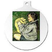 Cathie and the "Puppy Love" ornament!
