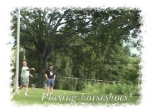 Playing horseshoes (12259 bytes)