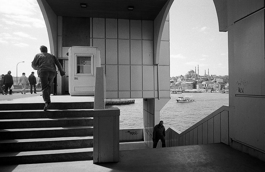 Inside the Support Tower of Galata Bridge