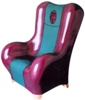 Corian lounge chair, custom colors and construction