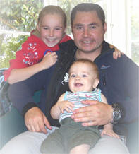 Me, Dad and my little brother Caleb.
