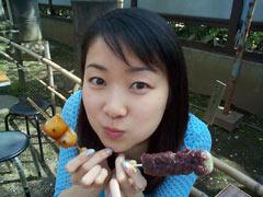 Boy, she can certainly take a mouthful, can't she?