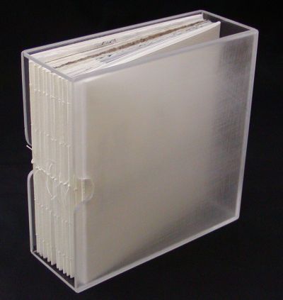 Lost and Found Artists Book - Binding by Adele Outteridge, Perspex Case by Wim de Vos