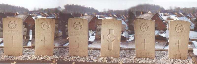 montage of DV552 crew graves