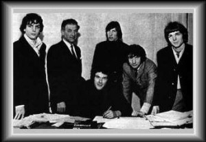 February 01,1967 Andrew King signing The Pink Floyd to EMI