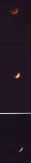 Totale Mondfinsternis am 09.01.2001 Oberes Bild Total, unten noch Partiell