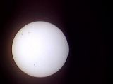 Sonne am 15.09.2001 um 7:45MESZ, 25mm Kellner WA