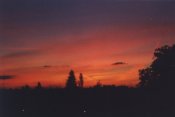 Sonnenuntergang in Darmstadt im August