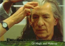 Judging by the time on the watch - a very early start for Ian Mckellen