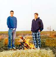 early morning around the fire
