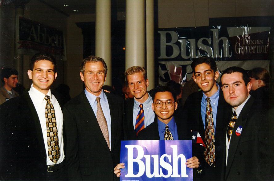 Governor Bush and members of Longhorns for Bush