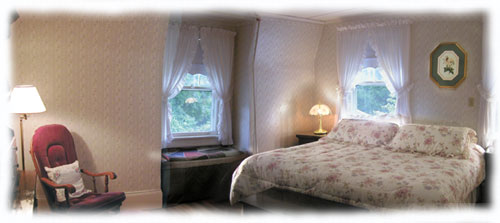 King bed in Guest Room 1