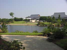 Across the lake