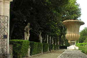 Statue-lined walkway