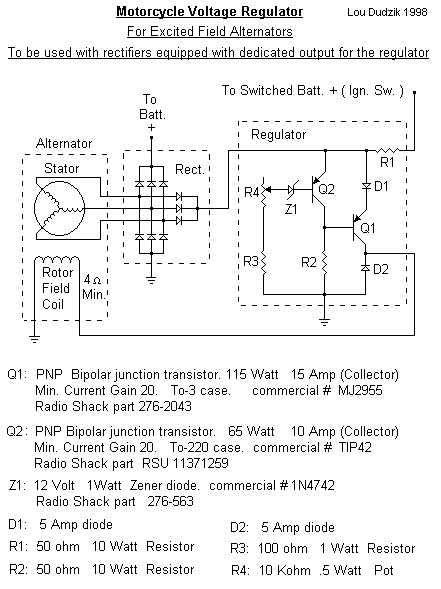 Schematic for Volt. Reg.