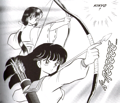 Kagome is Kikyo's reincarnation, that's why they look so much alike