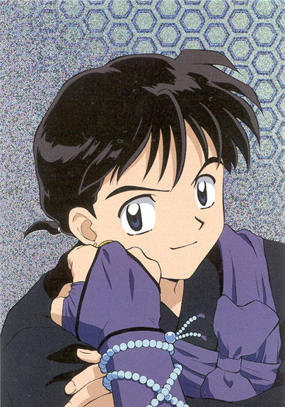 Why is Miroku's picture so big? Because he's so kawaii (cute!)
