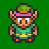Link from The Legend of Zelda A Link To The Past. He's sticking his tounge out at you. (ok so I altered it a little)