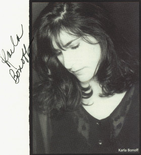 A signed photo of Karla Bonoff