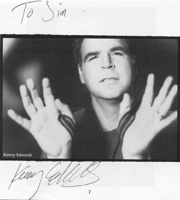 A signed photo of Kenny Edwards