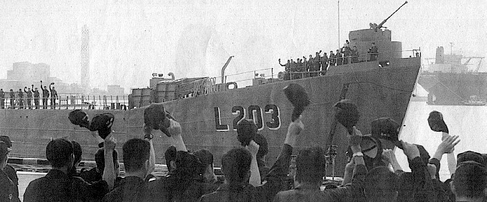 Setting sail for Darwin, Australia, yesterday was the RSS Intrepid, part of a Singapore contingent to help in the United Nations' East Timor effort