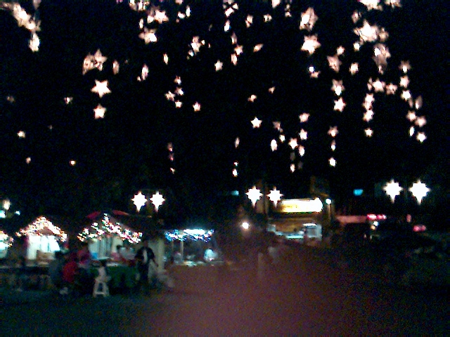 this pix was taken from afar to see the stars on the acacia tree