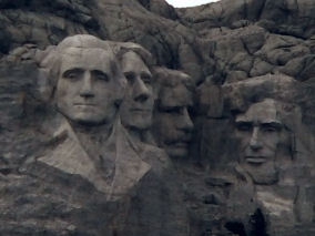 This picture was taken from an overlook on Iron Mtn Road at an extreme distance.