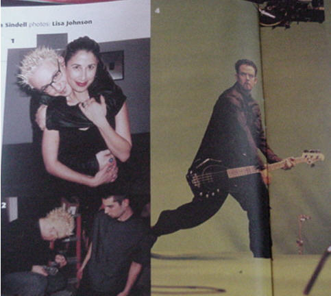 1)Chester and wife Samantha 2)Three down, two words, second word 'park'...hmm difficult. 4)Bassist Phoenix falls for the olf hole-in-the-floorboard gag