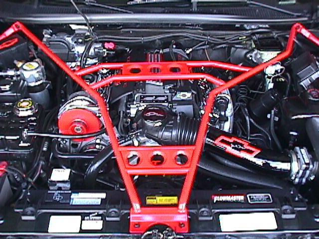 Red Painted Hotchkiss Engine Bay Brace