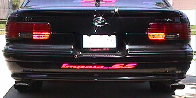 Red Reflective 'Impala SS' on Rear Bumper