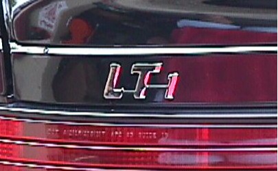 LT1 Emblem on Trunk Lip