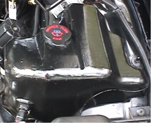 Black Windshield Washer Fluid Reservoir