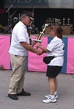 Receiving 1st Place.