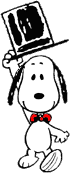 snoopy turn hat up and down