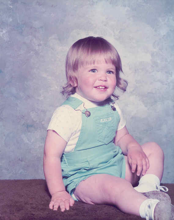 Chunky thighs already, geez... I bet those are Big Smith overalls too