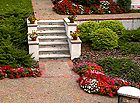 New landscaping around side stairs