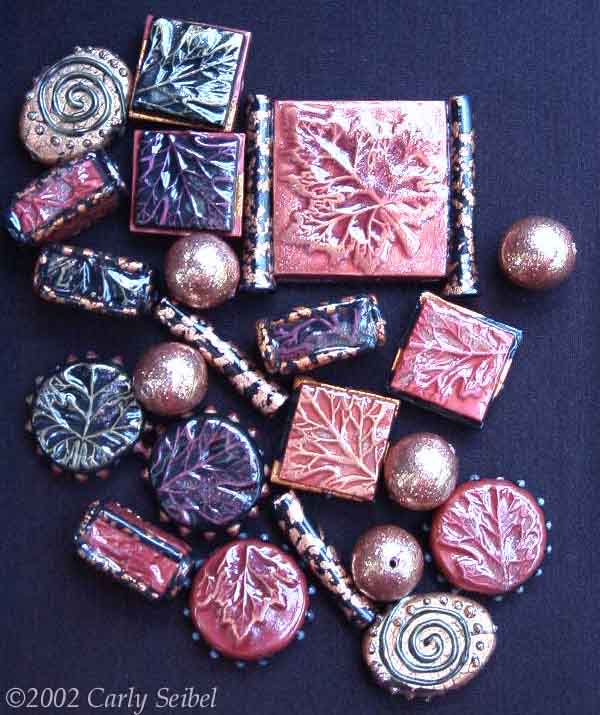 LuBelle Beads-Fall Impressed Leaf Set