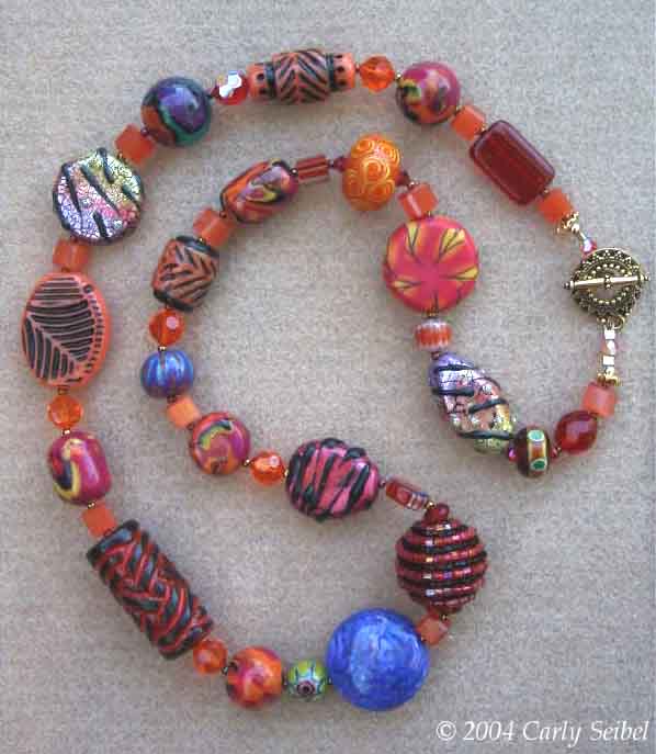 LuBelle Beads-Red & Orange Necklace (33kb)
