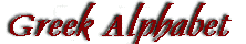 Greek Alphabet