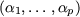 (a1,...,ap)